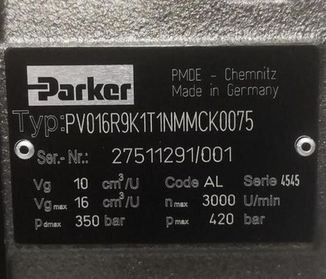 Parker PV016R1K1T1NMMCK0075 Axial Piston Pump