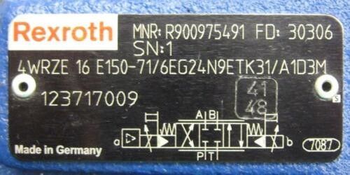 R900975491 4WRZE16E150-71/6EG24N9ETK31/A1D3M 4WRZE16E150-7X/6EG24N9ETK31/A1D3M Proportional Directional Valve