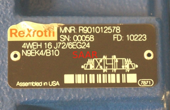 Rexroth R901012578 4WEH16J7X/6EG24N9EK4/B10 4WEH16J72/6EG24N9EK4/B10 Directional Spool Valve
