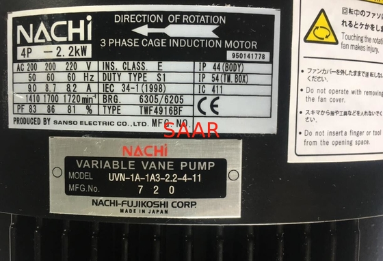 UVN-1A-1A3-2.2-4-11 NACHI UVN SERIES VARIABLE VOLUME VANE UNI-PUMP