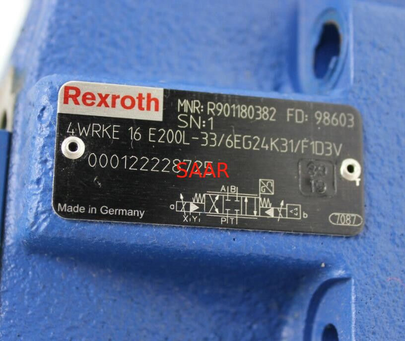 Rexroth R901180382 4WRKE16E200L-33/6EG24K31/F1D3V 4WRKE16E200L-3X/6EG24K31/F1D3V