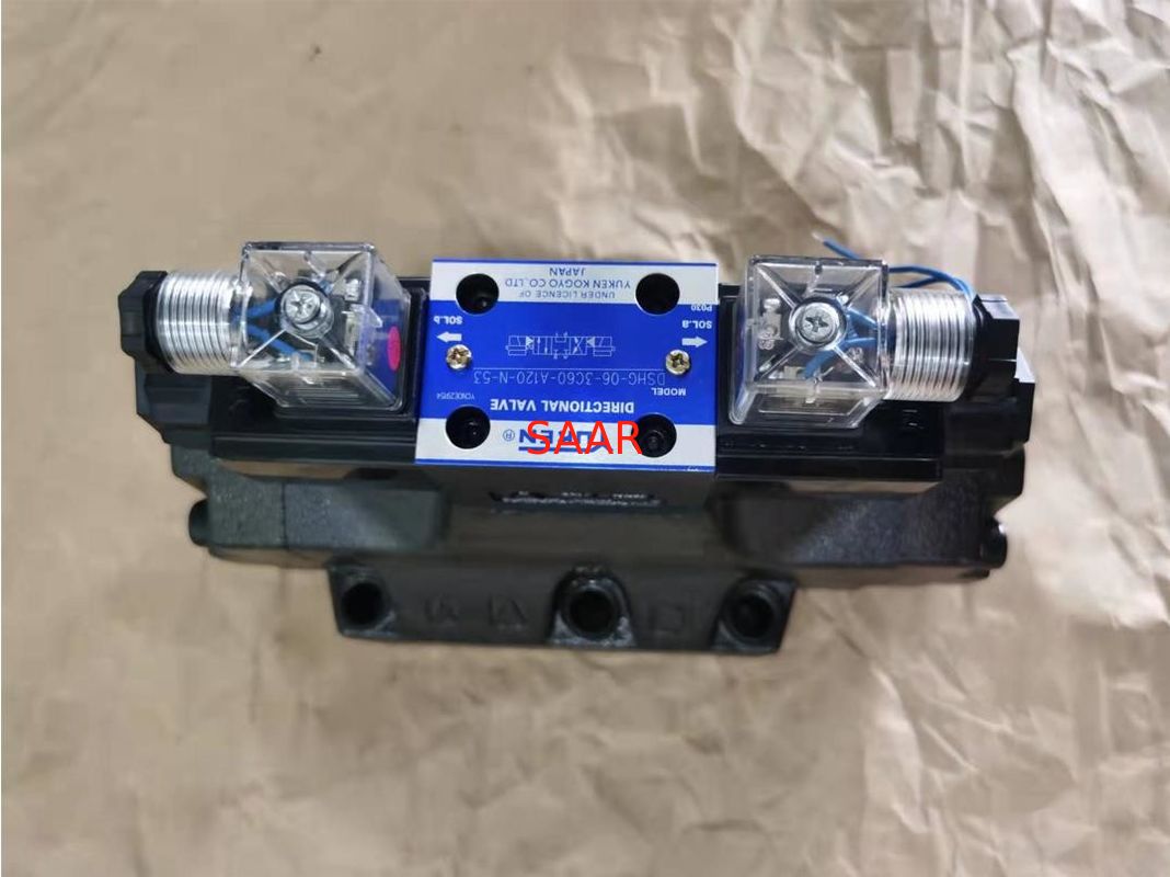 Valve Solénoïde Hydraulique NG06 3C60 - 4/3 Voies, Centre Tandem, Pression Max 315 Bar, 24V DC (autres Tensions Disponibles)